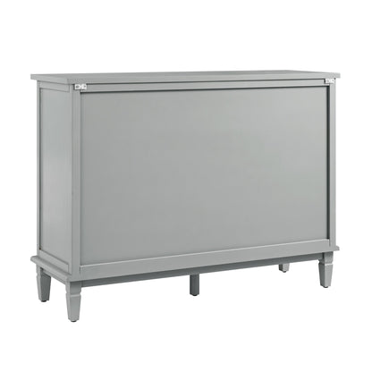 Commode 3 tiroirs sur 4 sculptée gris moyen Chantilly