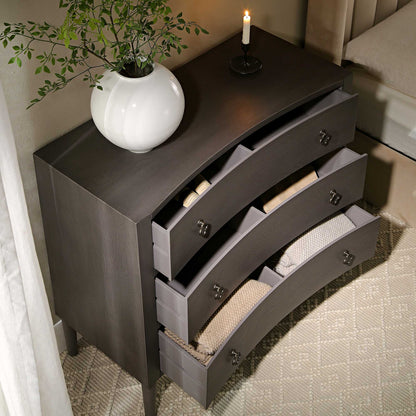 Commode concave Thalia, chêne argenté