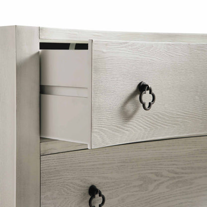 Commode concave Thalia, blanc délavé