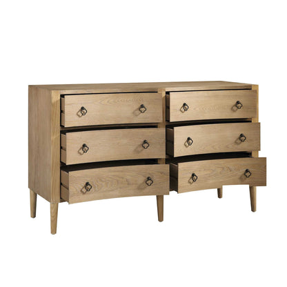 Commode double concave Thalia, naturelle