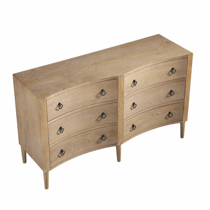 Commode double concave Thalia, naturelle