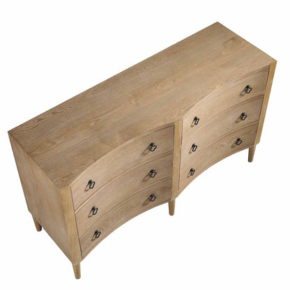 Commode double concave Thalia, naturelle