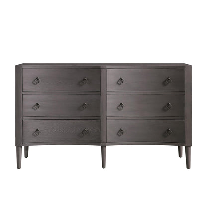 Commode double concave Thalia, chêne argenté