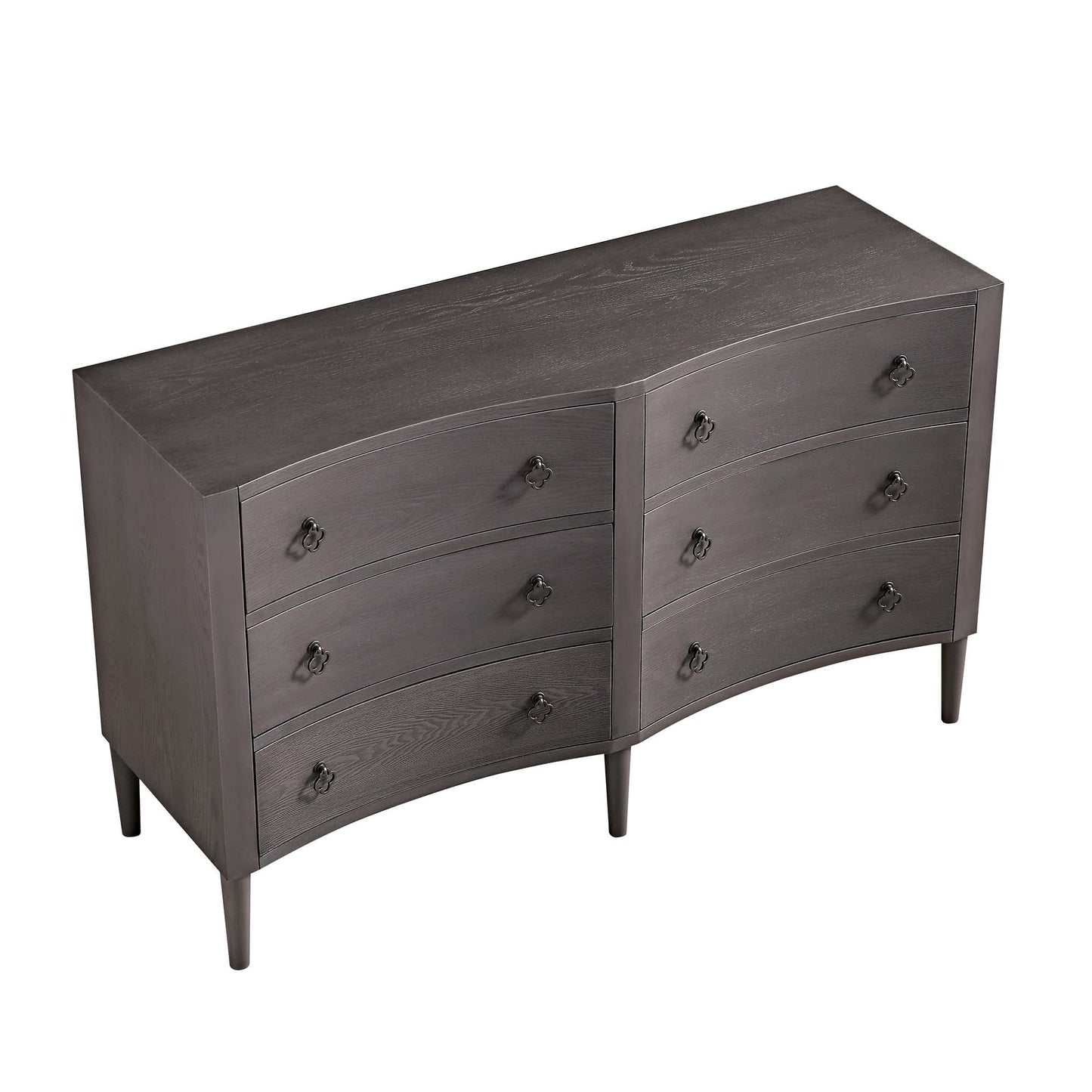 Commode double concave Thalia, chêne argenté
