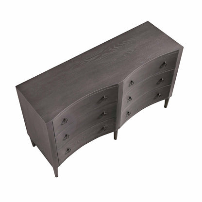 Commode double concave Thalia, chêne argenté
