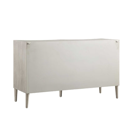 Commode double concave Thalia, blanc délavé