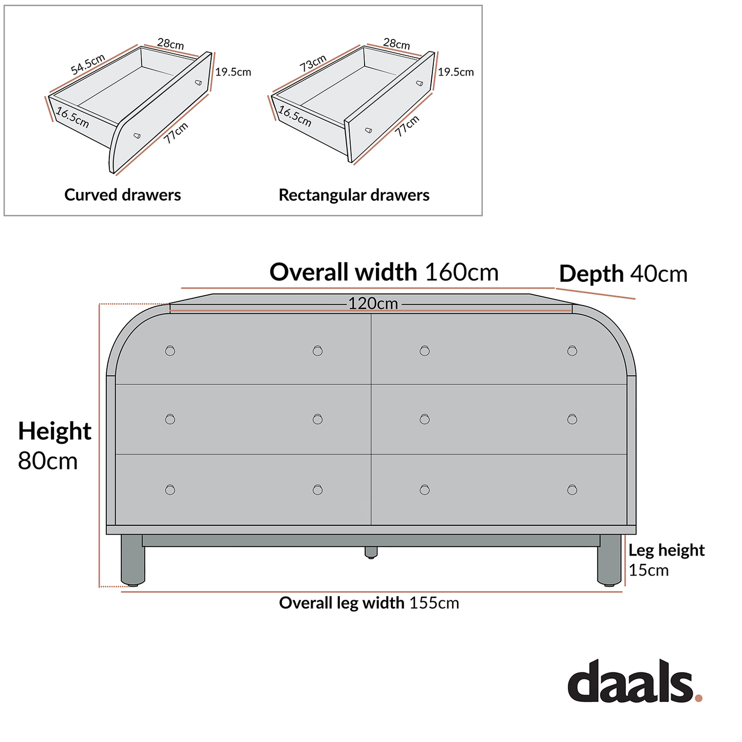 Commode Maude 6 tiroirs, frêne blanc lavé avec raphia