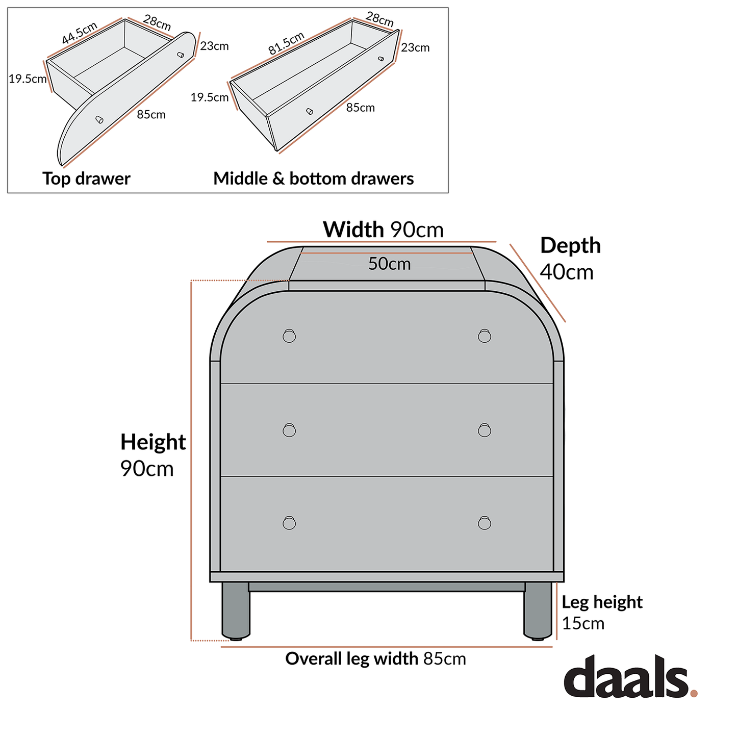 Commode 3 tiroirs Maude, frêne naturel avec raphia