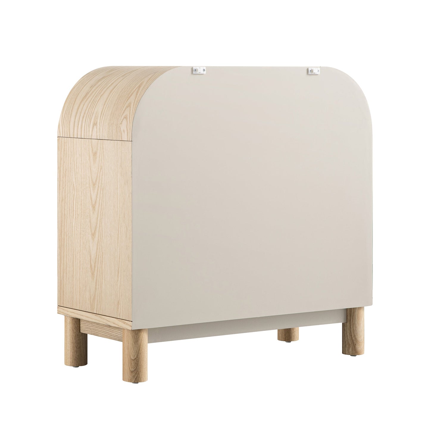 Commode 3 tiroirs Maude, frêne naturel avec raphia