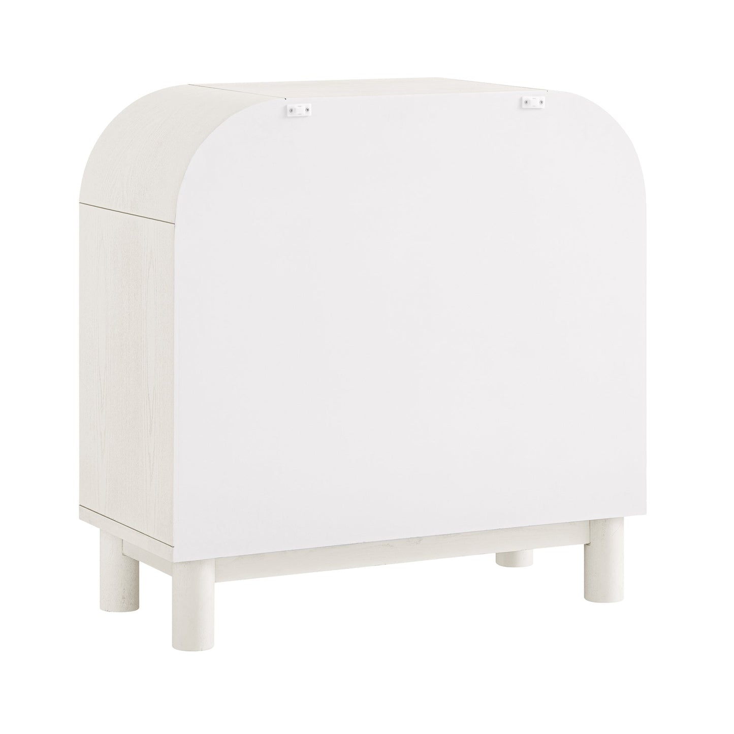 Commode 3 tiroirs Maude, frêne blanc lavé avec raphia