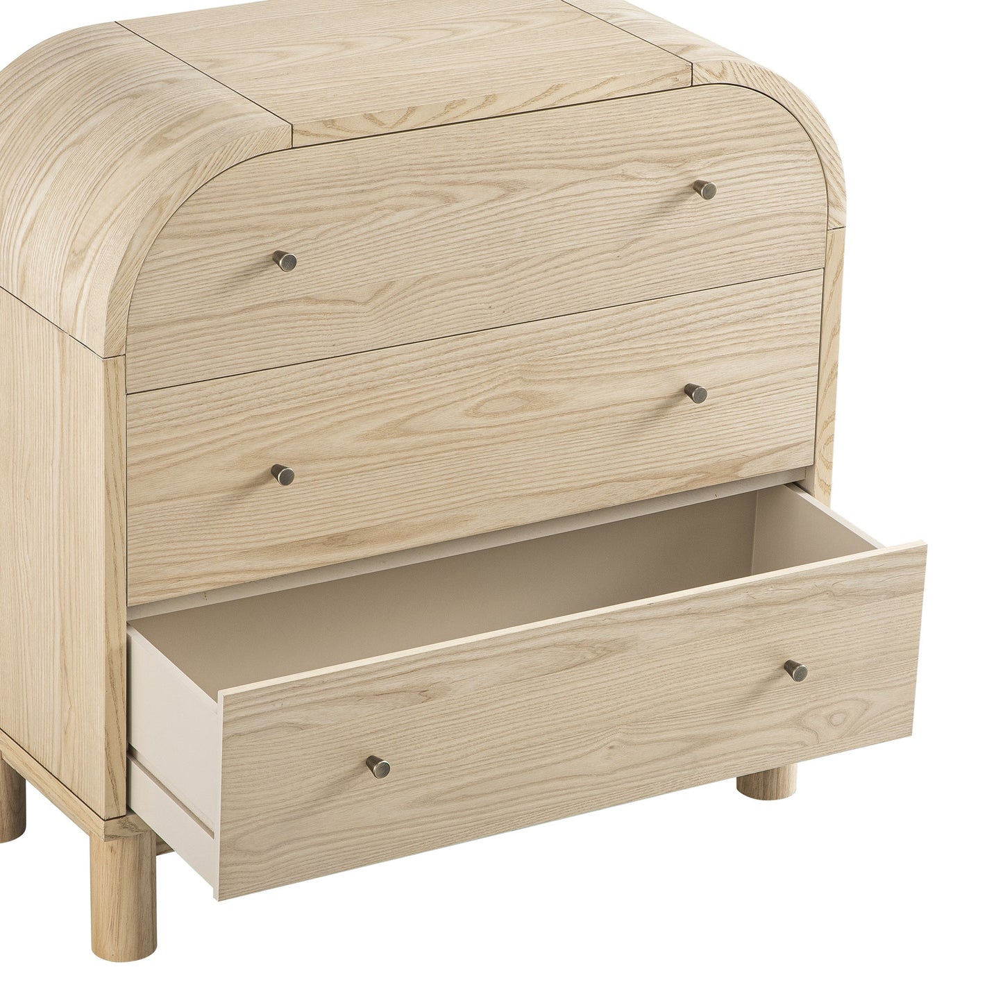 Commode 3 tiroirs Maude, frêne naturel