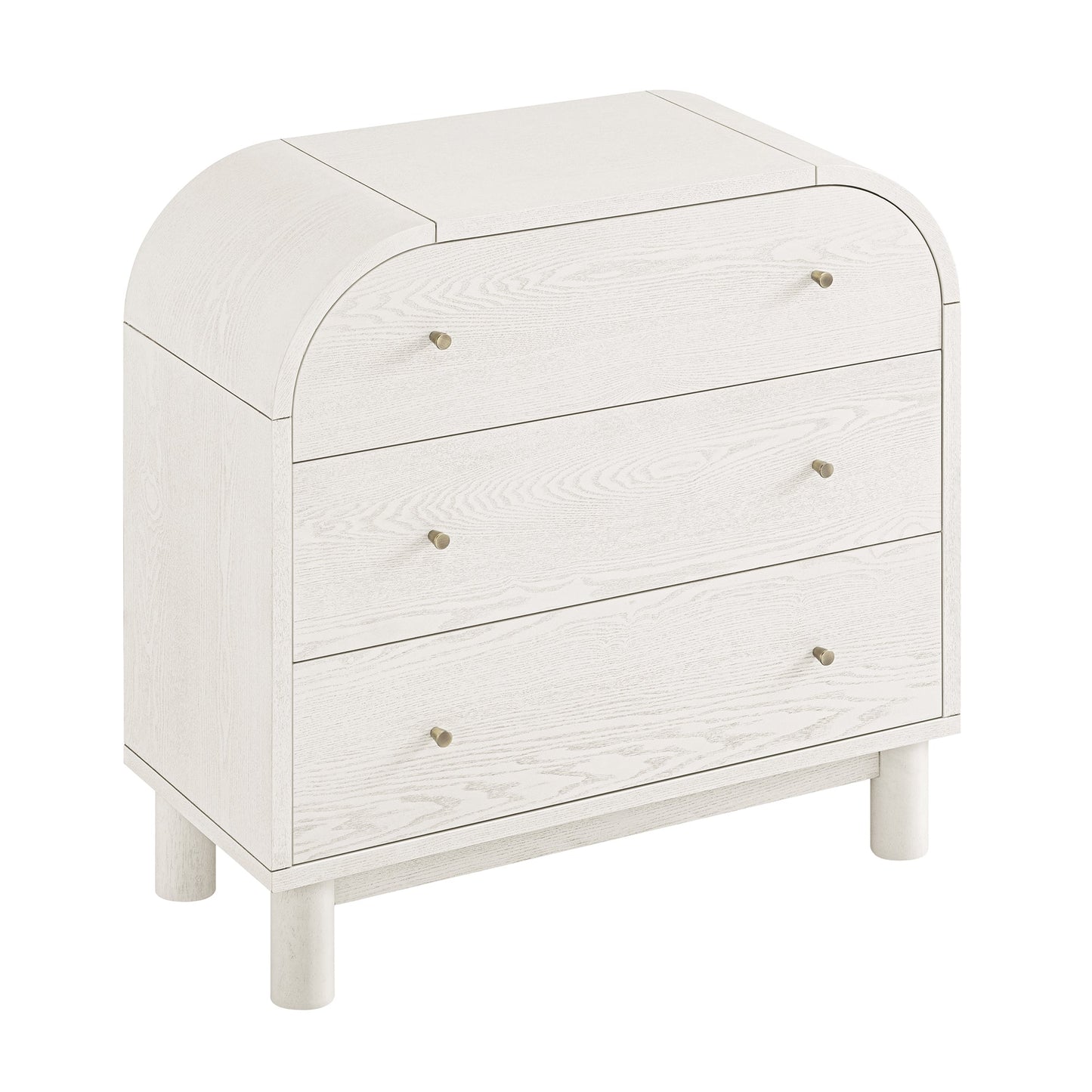 Commode 3 tiroirs Maude, frêne blanc lavé