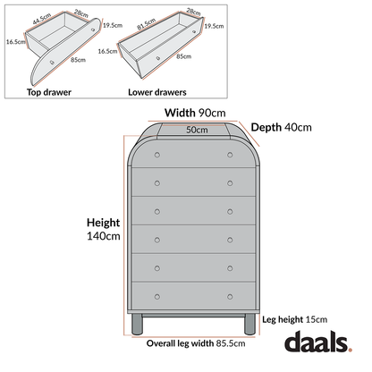 Commode haute Maude, frêne blanc lavé