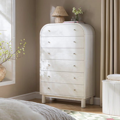 Commode haute Maude, frêne blanc lavé