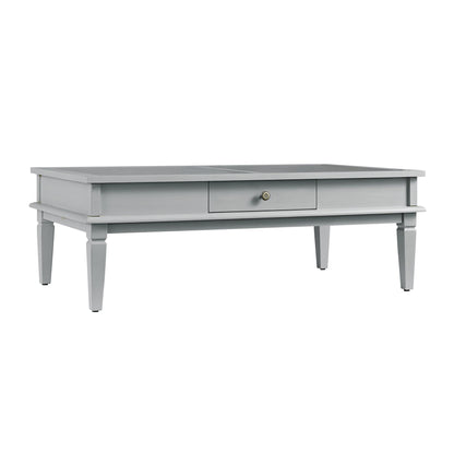 Table basse Chantilly gris moyen avec tiroirs