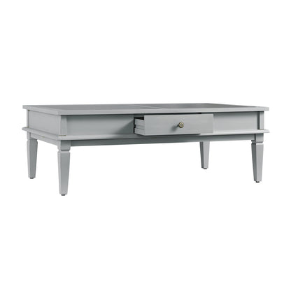 Table basse Chantilly gris moyen avec tiroirs
