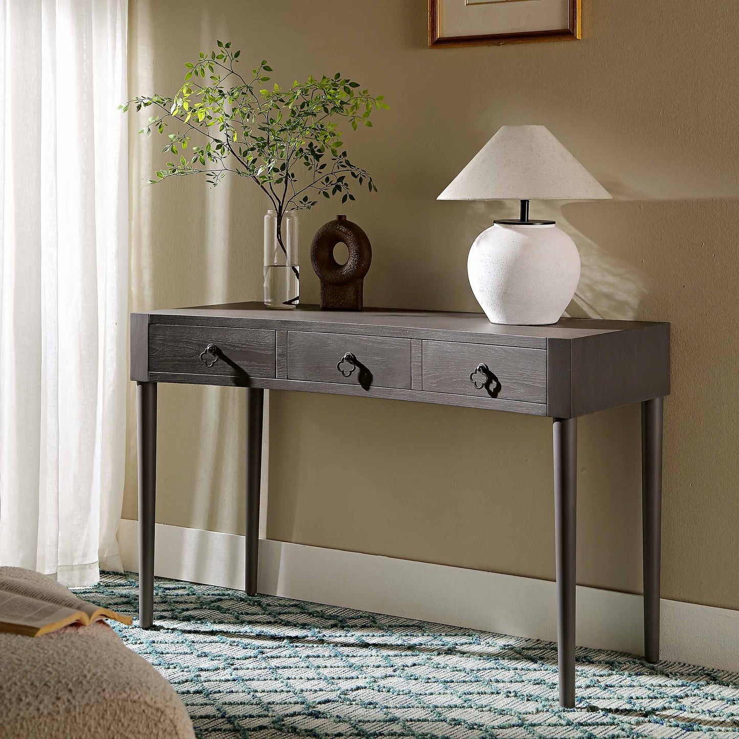 Coiffeuse concave Thalia, chêne argenté