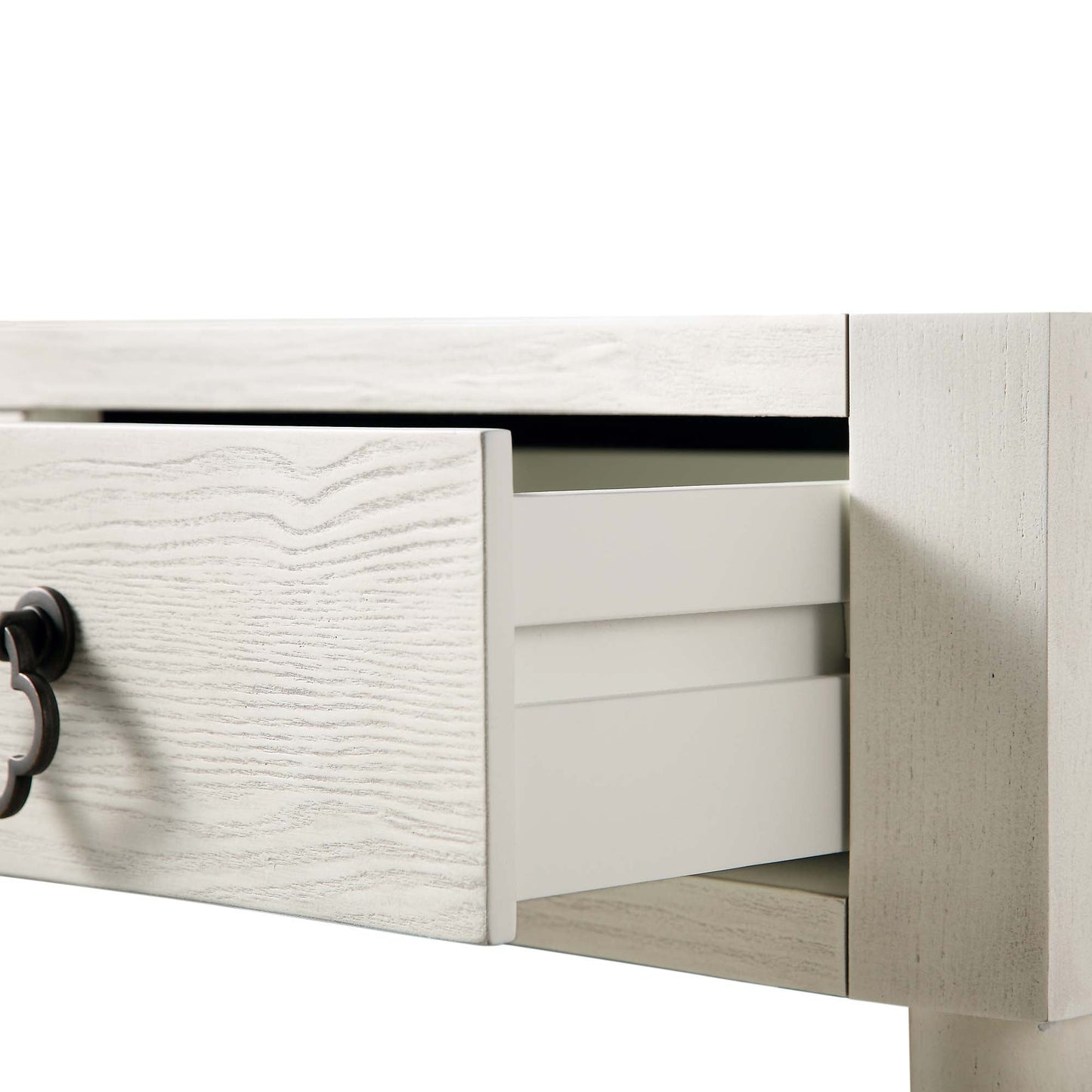 Coiffeuse concave Thalia, blanc délavé