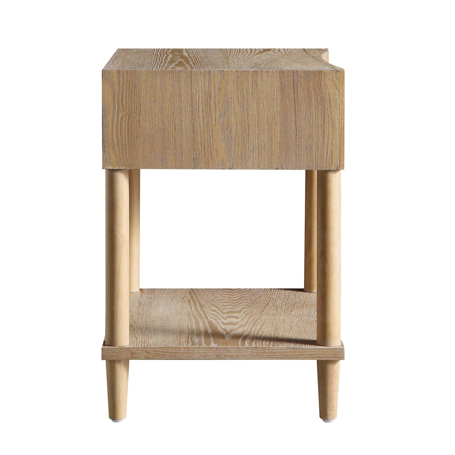 Table de chevet concave Thalia à 1 tiroir, naturelle