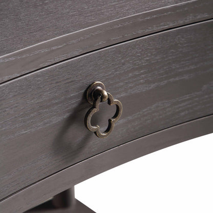 Table de chevet concave Thalia à 1 tiroir, chêne argenté