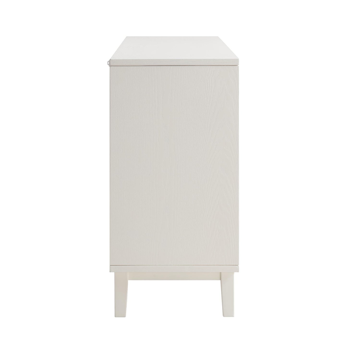 Buffet sculpté Bianca Chip, 2 portes et 3 tiroirs, beige sable et ivoire