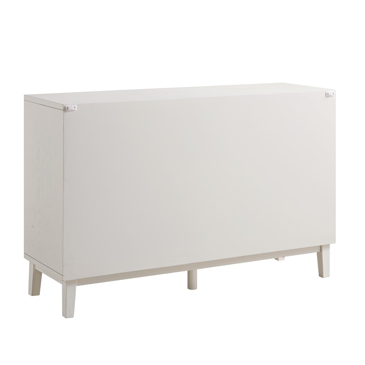 Buffet sculpté Bianca Chip, 2 portes et 3 tiroirs, beige sable et ivoire