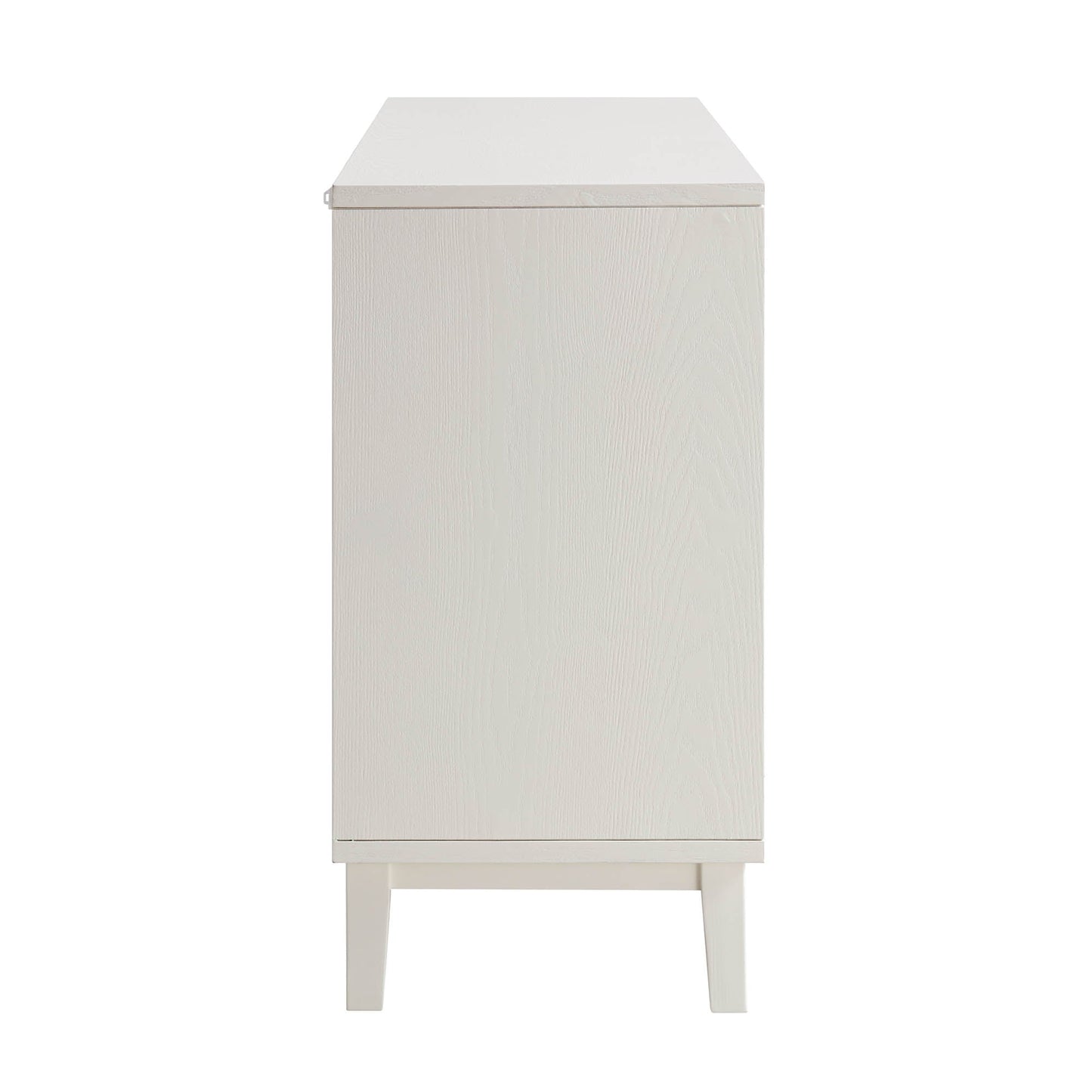 Buffet 3 portes sculpté Bianca Chip, beige sable et ivoire