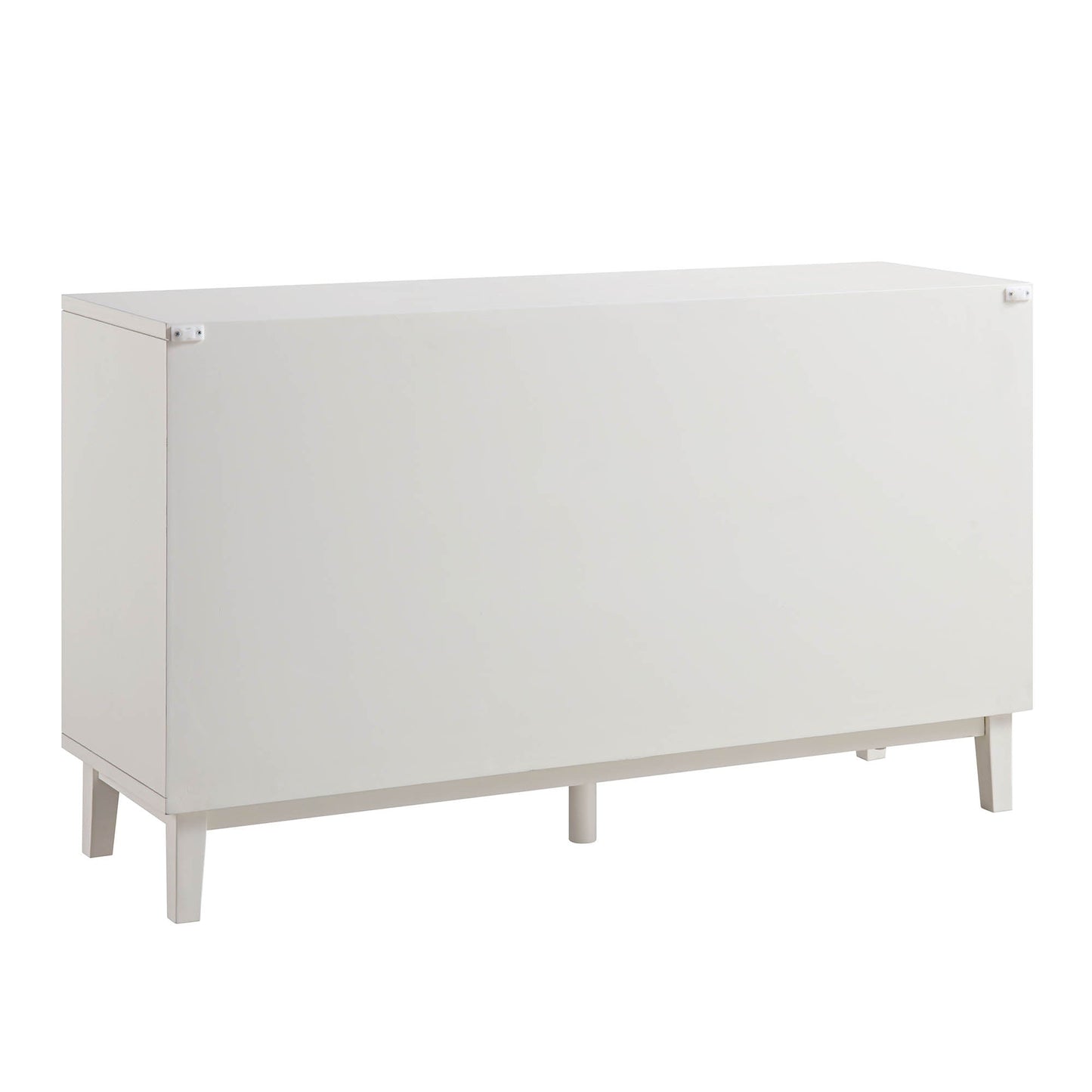 Buffet 3 portes sculpté Bianca Chip, beige sable et ivoire