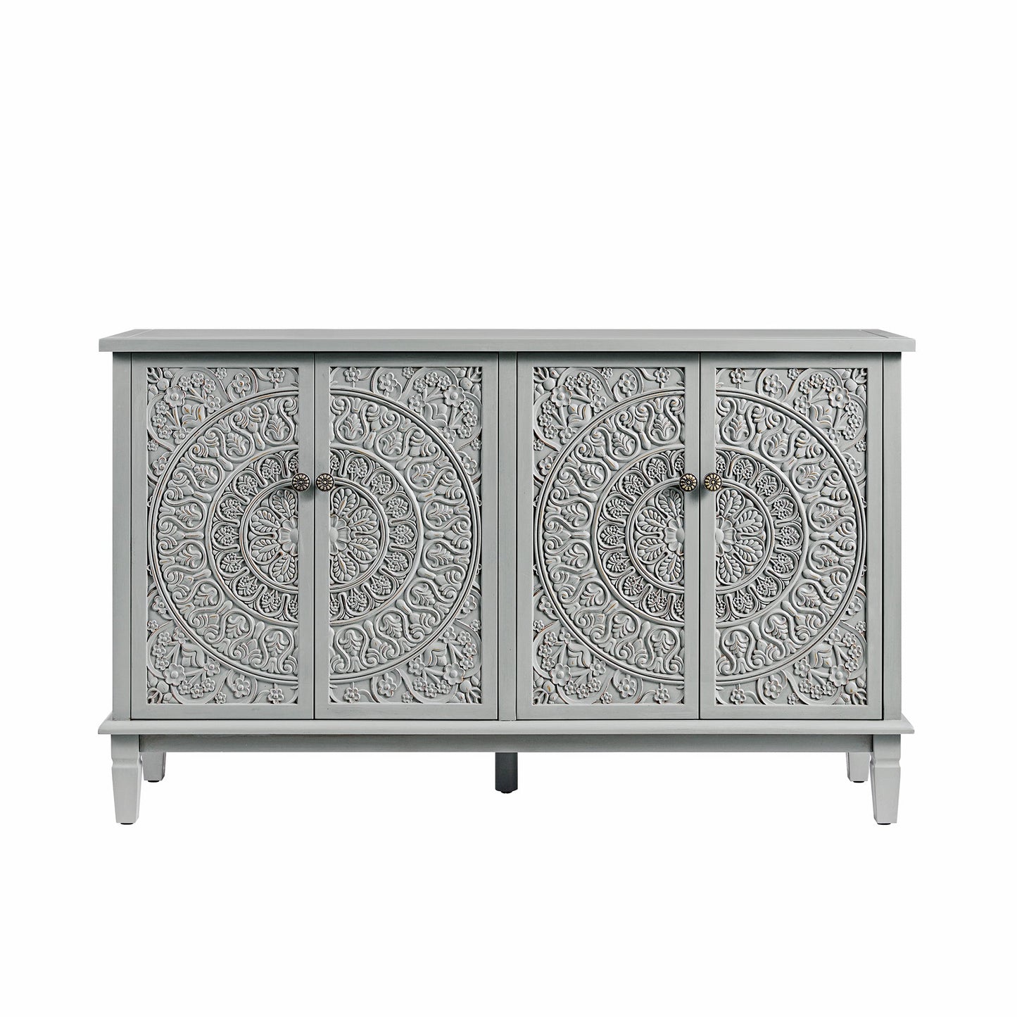 Grand buffet sculpté Chantilly gris moyen