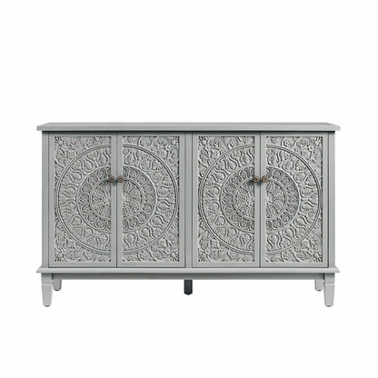 Grand buffet sculpté Chantilly gris moyen