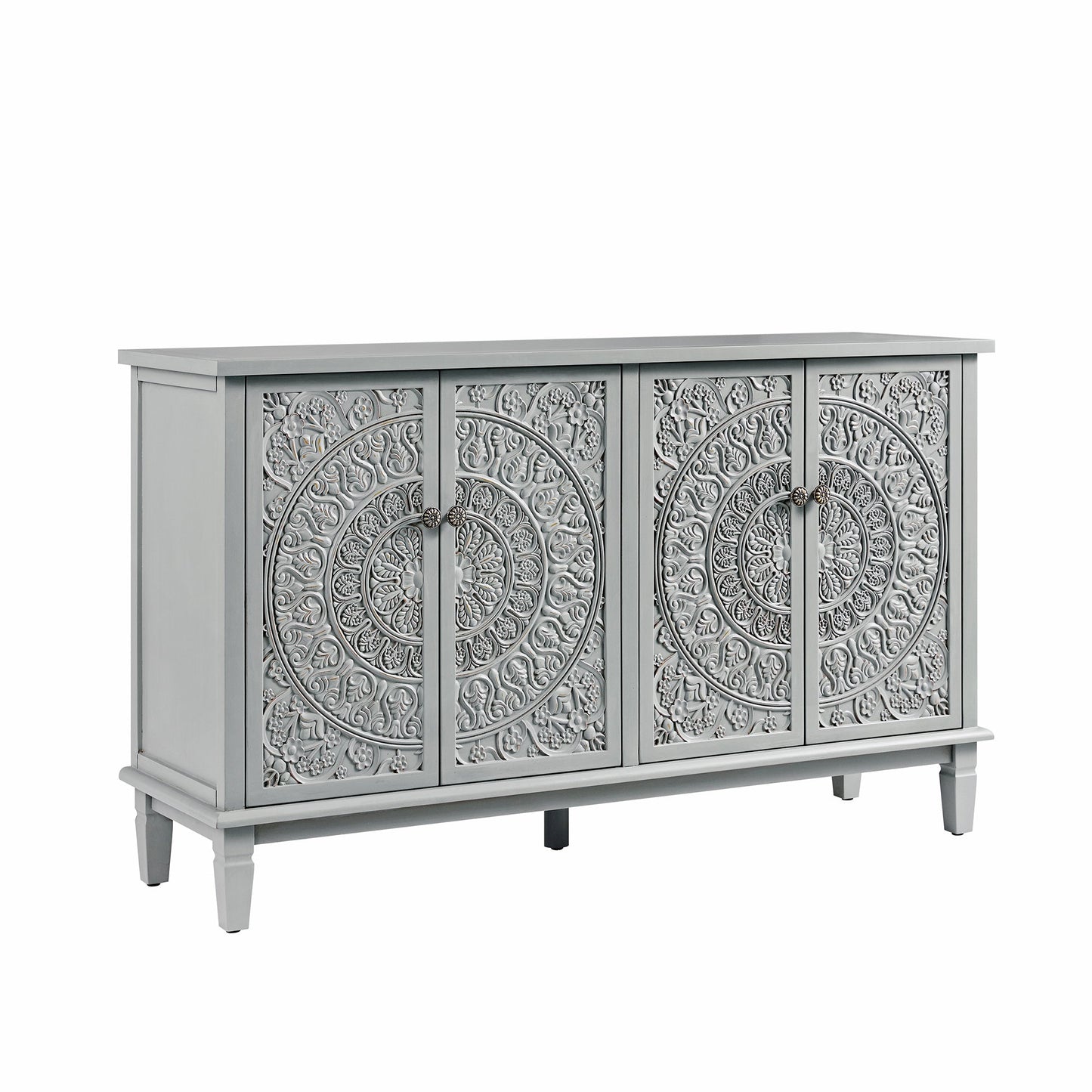 Grand buffet sculpté Chantilly gris moyen