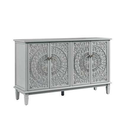 Grand buffet sculpté Chantilly gris moyen