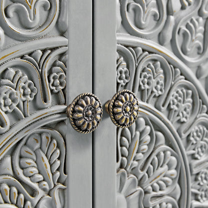 Grand buffet sculpté Chantilly gris moyen