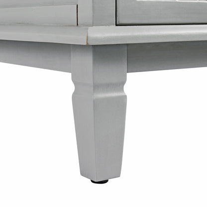 Grand buffet sculpté Chantilly gris moyen