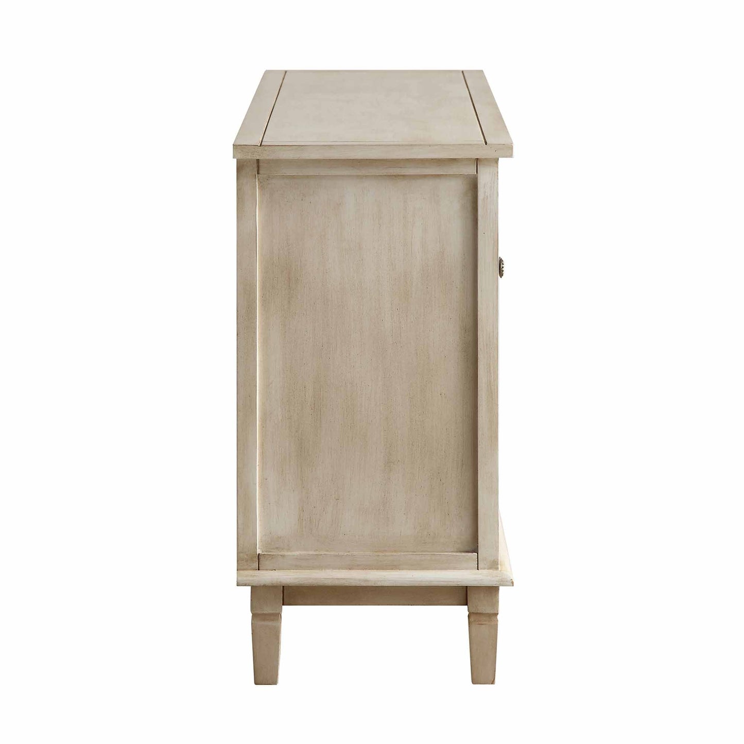 Grand buffet sculpté blanchi à la chaux de Chantilly