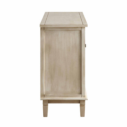 Grand buffet sculpté blanchi à la chaux de Chantilly