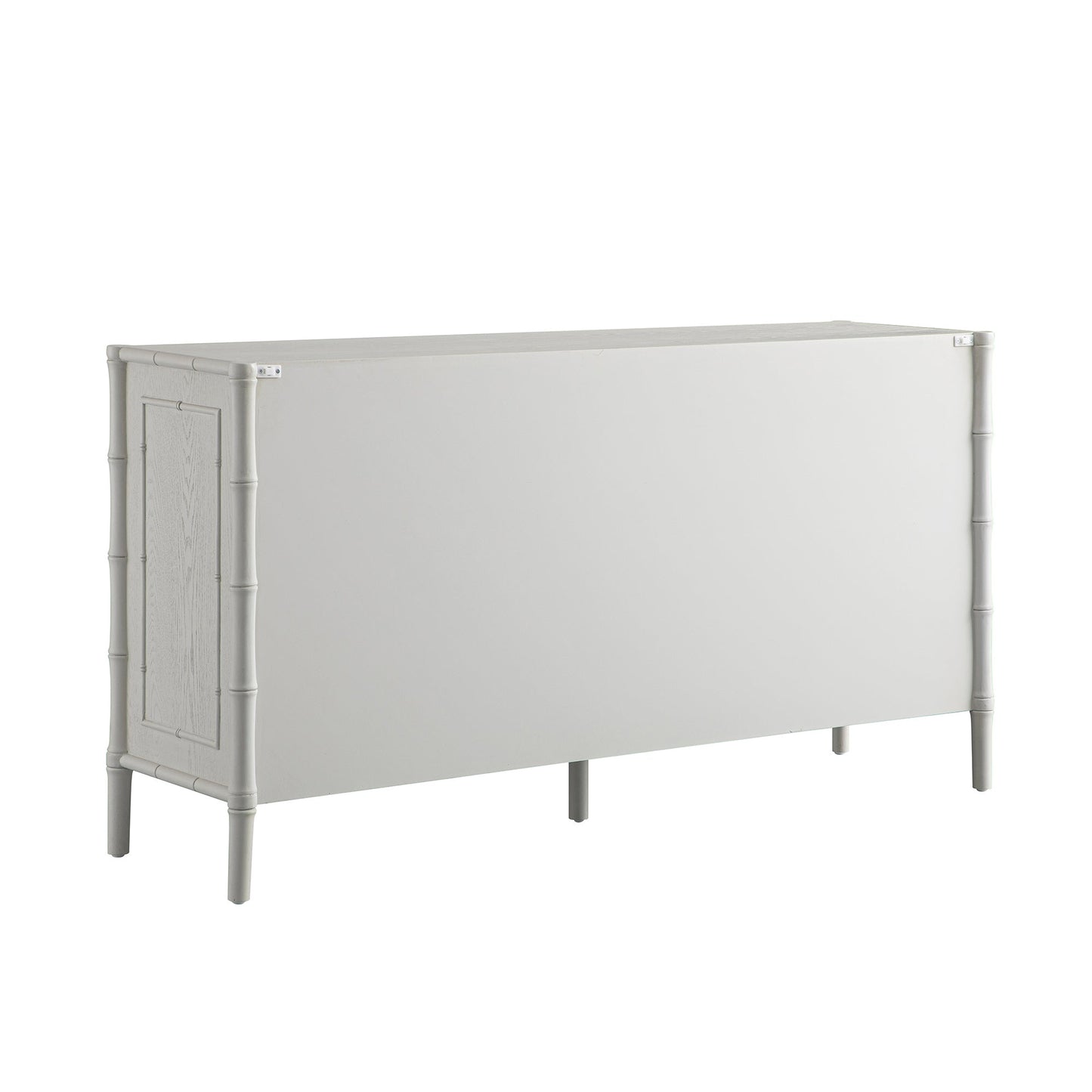 Grand buffet Elstowe en imitation bambou, blanc ombré