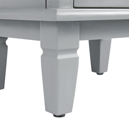 Meuble haut de salle de bain sculpté gris moyen Chantilly