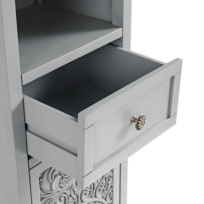 Meuble haut de salle de bain sculpté gris moyen Chantilly