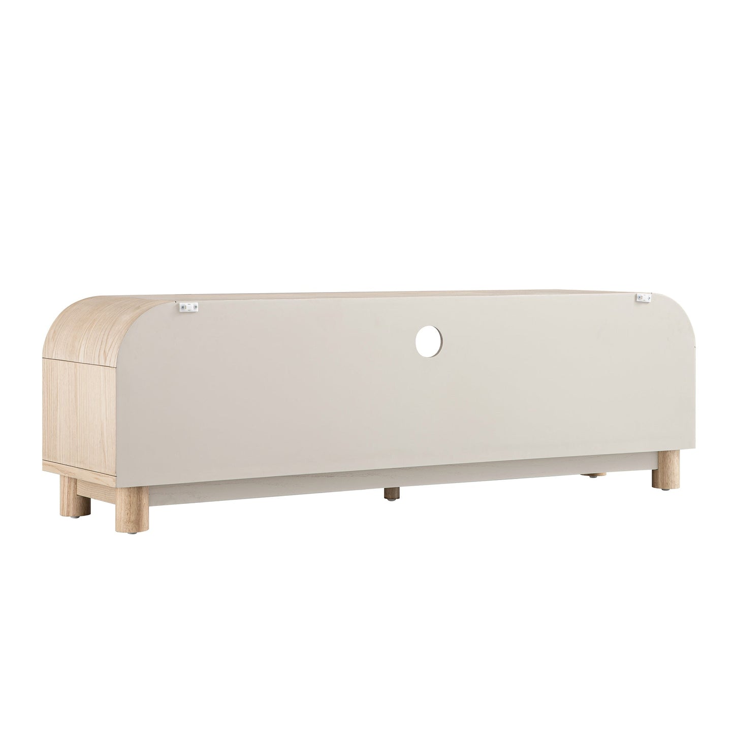 Meuble TV Maude, frêne naturel avec raphia