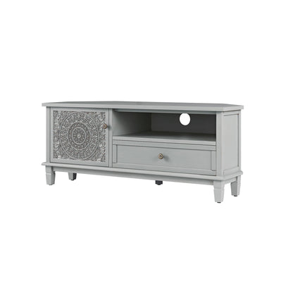 Meuble TV d'angle Chantilly gris moyen