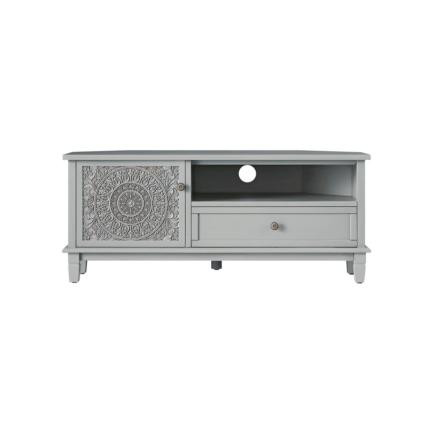 Meuble TV d'angle Chantilly gris moyen