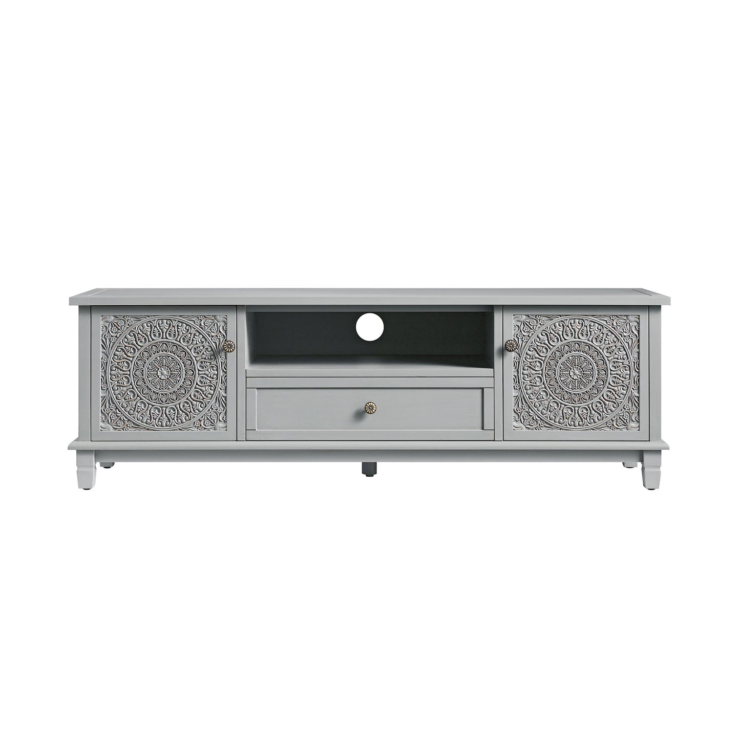 Meuble TV Chantilly gris moyen 150 cm de large