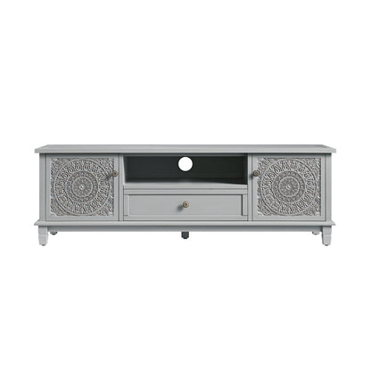 Meuble TV Chantilly gris moyen 150 cm de large