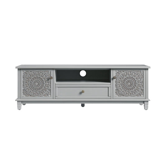 Meuble TV Chantilly gris moyen 150 cm de large