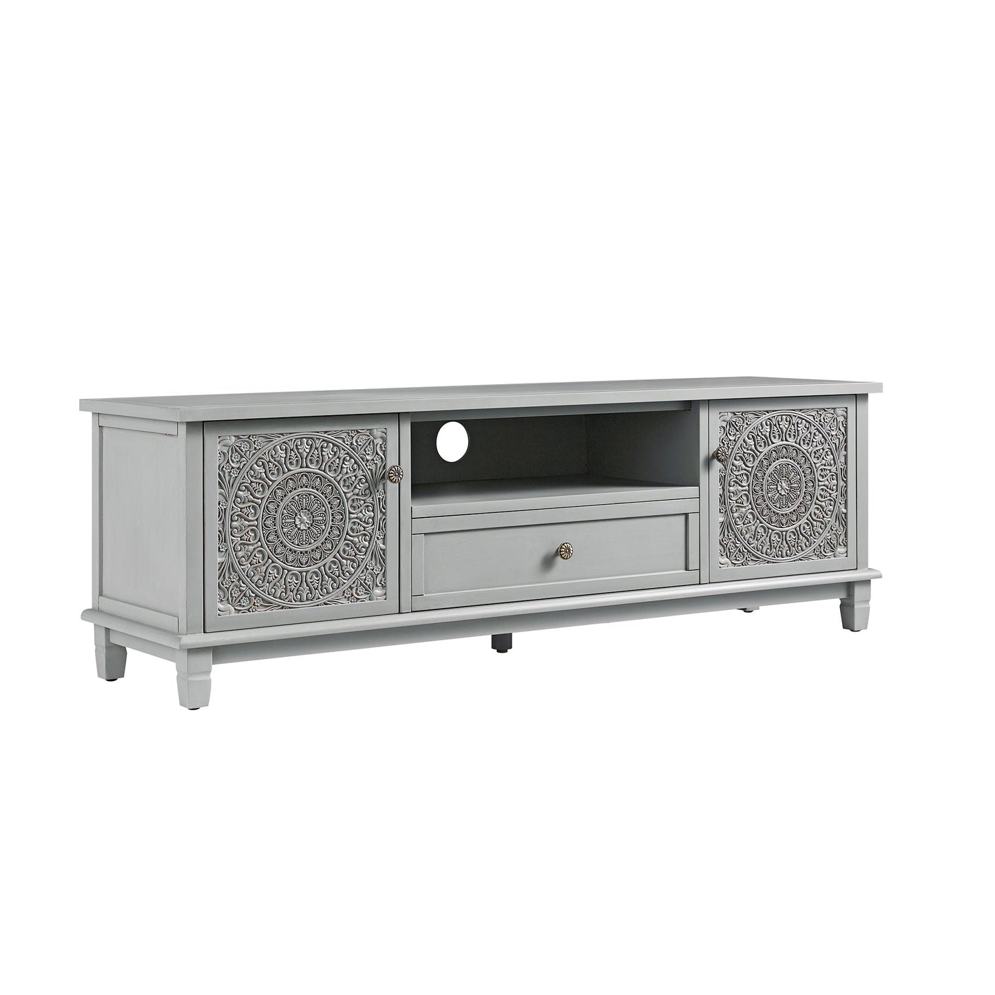 Meuble TV Chantilly gris moyen 150 cm de large
