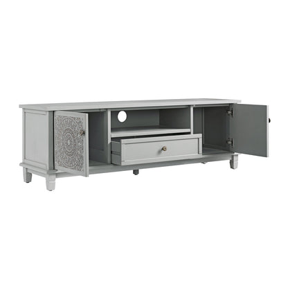 Meuble TV Chantilly gris moyen 150 cm de large