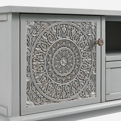 Meuble TV Chantilly gris moyen 150 cm de large