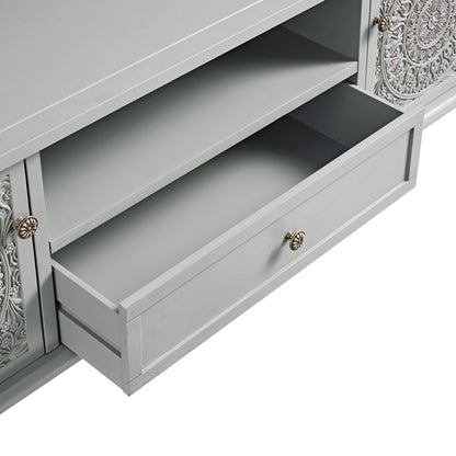 Meuble TV Chantilly gris moyen 150 cm de large