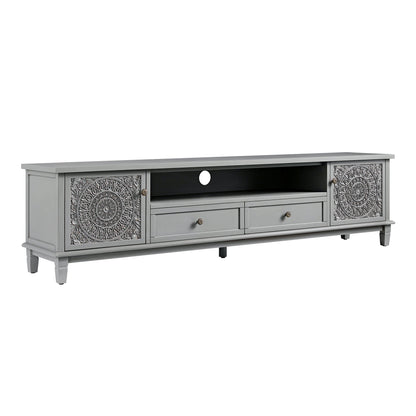 Meuble TV Chantilly gris moyen 200 cm de large
